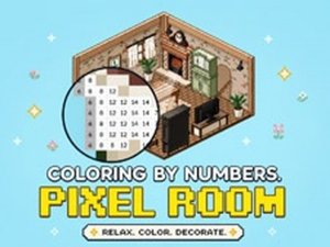Pixel Room Color by Number Puzzle