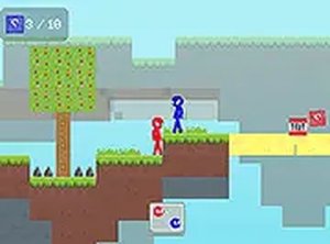 Cooperative Stick Figure Obstacle Course